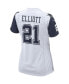 Фото #4 товара Women's Ezekiel Elliott White Dallas Cowboys Alternate Game Jersey