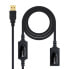 Фото #1 товара удлинительный USB-кабель NANOCABLE 10.01.0213 Чёрный 15 m