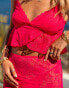 South Beach x Misha Grimes lace cami beach top co-ord in bright pink