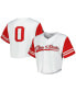 ფოტო #1 პროდუქტის Women's White Ohio State Buckeyes Baseball Jersey Cropped T-Shirt