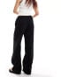 Фото #2 товара Monki drawstring straight leg trousers in black