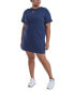 ფოტო #4 პროდუქტის Plus Size Cotton Short-Sleeve T-Shirt Dress