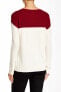 Joie Womens Camilla Two-Tone Long Sleeve Pullover Sweater ivory red Size Large