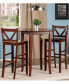 Fiona 3-Piece High Round Table with 2 Bar V-Back Stool