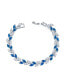 ფოტო #1 პროდუქტის Marquise Cubic Zirconia Tennis Bracelets with Blue Sapphire and Cubic Zirconia