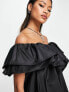 Фото #7 товара Something New X Naomi Anwer ruffle mini dress in black