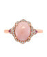 Фото #2 товара EFFY® Pink Opal (2 5/8 ct.t.w.) and Diamond (1/10 ct.t.w.) Ring in 14K Rose Gold