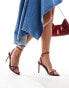 Фото #1 товара Public Desire Jenna mid heeled sandals in cherry red patent with embellished buckles