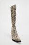 Фото #5 товара Ботинки женские ZARA в стиле ковбой с рисунком под кожу змеи