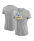 Women's Heather Gray Los Angeles Rams 2-Time Super Bowl Champions T-shirt