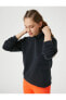 Kapüşonlu Sweatshirt Cep Detaylı Modal Karışımlı