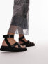 Topshop Jaydee strappy sandal with toe loop in black