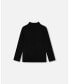 ფოტო #3 პროდუქტის Toddler Girls Super Soft Brushed Mock Neck Top Black - Toddler|Child