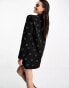 Extro & Vert boxy blazer dress with heart embellishment