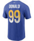 Фото #3 товара Men's Aaron Donald Royal Los Angeles Rams Name and Number T-shirt