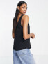 ASOS DESIGN Tall ultimate vest with scoop neck in cotton in black - BLACK