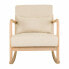 Rocking chair Alexandra House Living Cream Rubber Cotton Linen Wood 88 x 78 x 66 cm