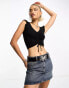 Фото #1 товара Cotton On ruched front tie detail crop top