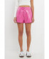 Фото #1 товара Women's High-Waisted Faux Leather Shorts