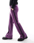 ASOS DESIGN skinny tuxedo suit trouser in purple velvet lila, W30 L32 - фото #7