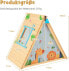 2 in 1 Kinderzelt Holz Spielhaus