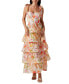 ფოტო #1 პროდუქტის Women's Zirconia Printed Tiered Maxi Dress