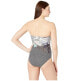 Jets Swimwear 169367 Womens Bandeau One-Piece Swimwear Black/White Size 4