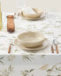 Floral print cotton jacquard tablecloth