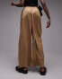 Topshop Tall oversized cotton balloon trouser in camel