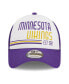 Фото #2 товара Men's White, Purple Minnesota Vikings Stacked A-Frame Trucker 9FORTY Adjustable Hat