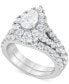 ფოტო #1 პროდუქტის Diamond Pear Halo Bridal Set (4 ct. t.w.) in 14k White Gold