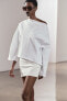 Фото #4 товара Мини-юбка из плотной синтетической ткани ZARA