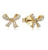 Charming gold-plated earrings Clasica bows 61078E100-36