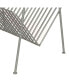 25 Inch Rectangular Metal Frame Side Table, Magazine Rack, Mango Wood Tray Top