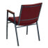 Фото #2 товара Hercules Series Heavy Duty Burgundy Patterned Fabric Stack Chair With Arms
