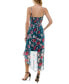 ფოტო #2 პროდუქტის Juniors' Printed Sweetheart-Neck Asymmetric-Hem Dress