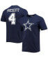 Фото #1 товара Men's Dak Prescott Navy Dallas Cowboys Player Icon Name and Number T-shirt