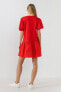 Фото #6 товара Women's Knit Woven Mixed Dress