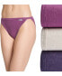 Трусы-стринги Jockey Elance Бикини 3 штуки 1483 для женщин Oatmeal Heather/Boysenberry Heather/Perfect Purple Heather, 6 - фото #1