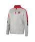 Men's Gray and Red Maryland Terrapins Bushwood Fleece Quarter-Zip Jacket