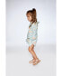 ფოტო #2 პროდუქტის Girl French Terry Short Baby Blue With Printed Romantic Flower - Toddler Child