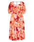 Фото #3 товара Plus Size Poppie Print Maxi Dress