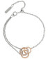ფოტო #1 პროდუქტის Carnation Silver-Tone Crystal Interlink Bracelet
