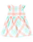 Baby Plaid Flutter Dress 12M