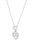 ფოტო #3 პროდუქტის Diamond Mom Heart Toggle Necklace (1/6 ct. t.w.) in Sterling Silver, 16" + 4" extender