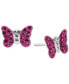 Crystal Pavé Butterfly Stud Earrings in Sterling Silver, Created for Macy's
