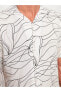 Rahat Kalıp Resort Yaka Desenli Kısa Kollu Erkek Gömlek