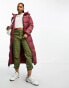 Columbia Puffect long line coat in beetroot