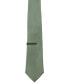 Фото #2 товара Men's Solid Tie & 1" Tie Bar Set
