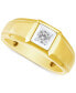Men's Lab Grown Diamond Solitaire Ring (1/4 ct. t.w.) in 10k Gold & White Gold